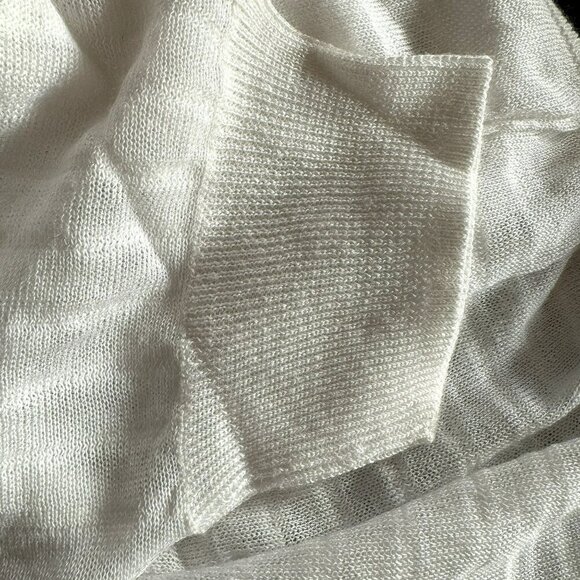 The Limited White Tonal Stripe Pullover Semi Sheer Top Generous XGenerous XS NEW - Picture 8 of 8